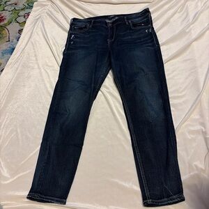 Silver Jeans Women's Dark Indigo Straight Leg Jeans